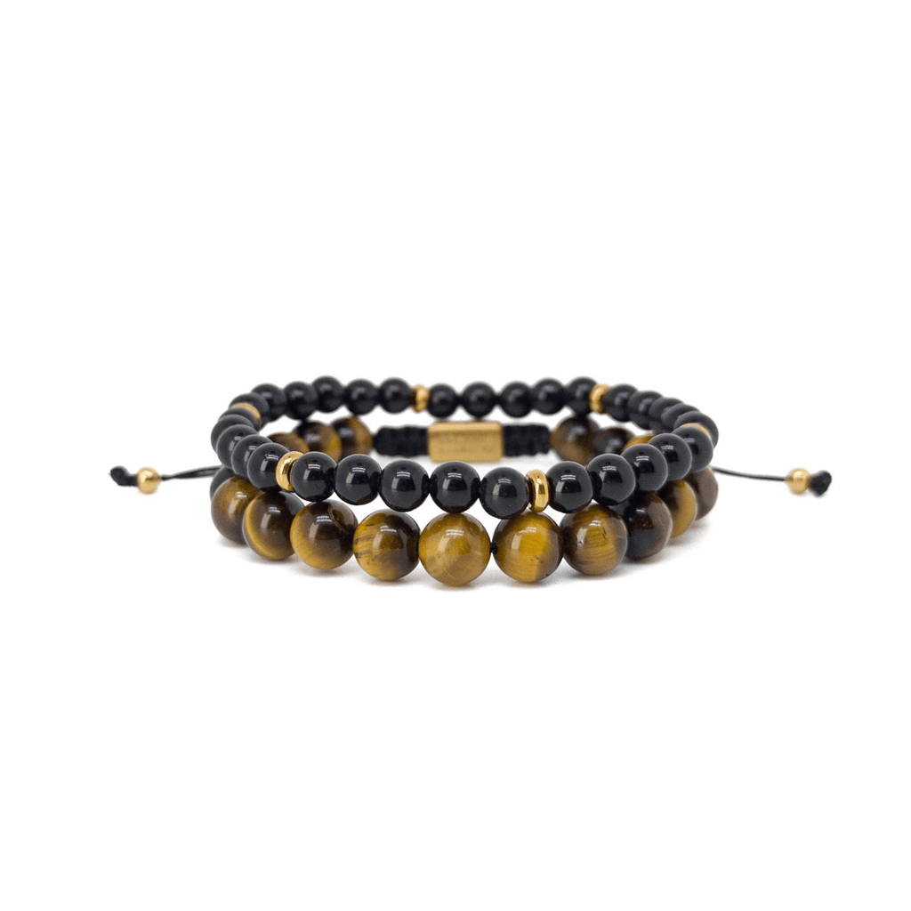 Tiger Eye Obsidian Gold Stack