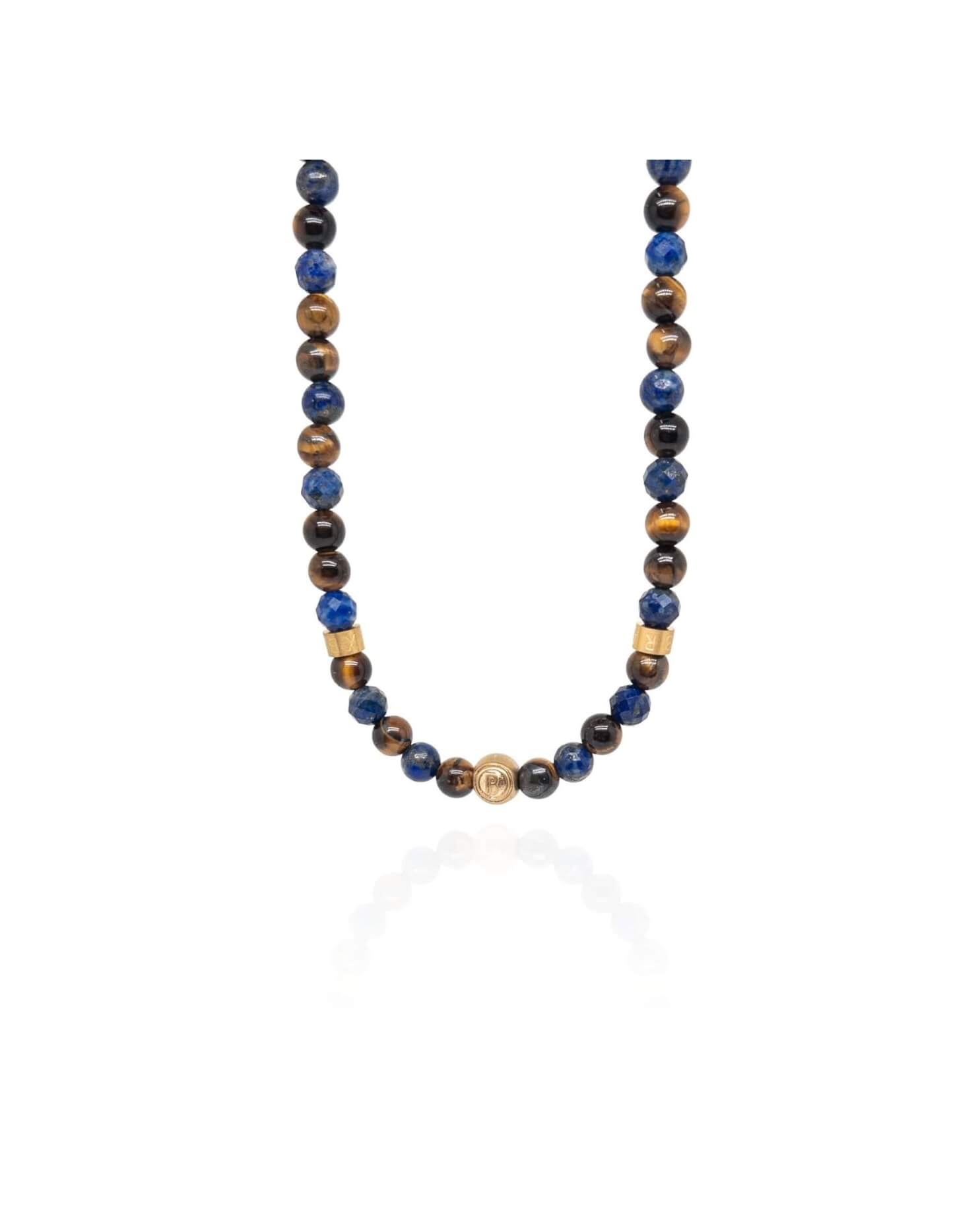 Lapis Lazuli and Brown Tiger Eye Signature Necklace