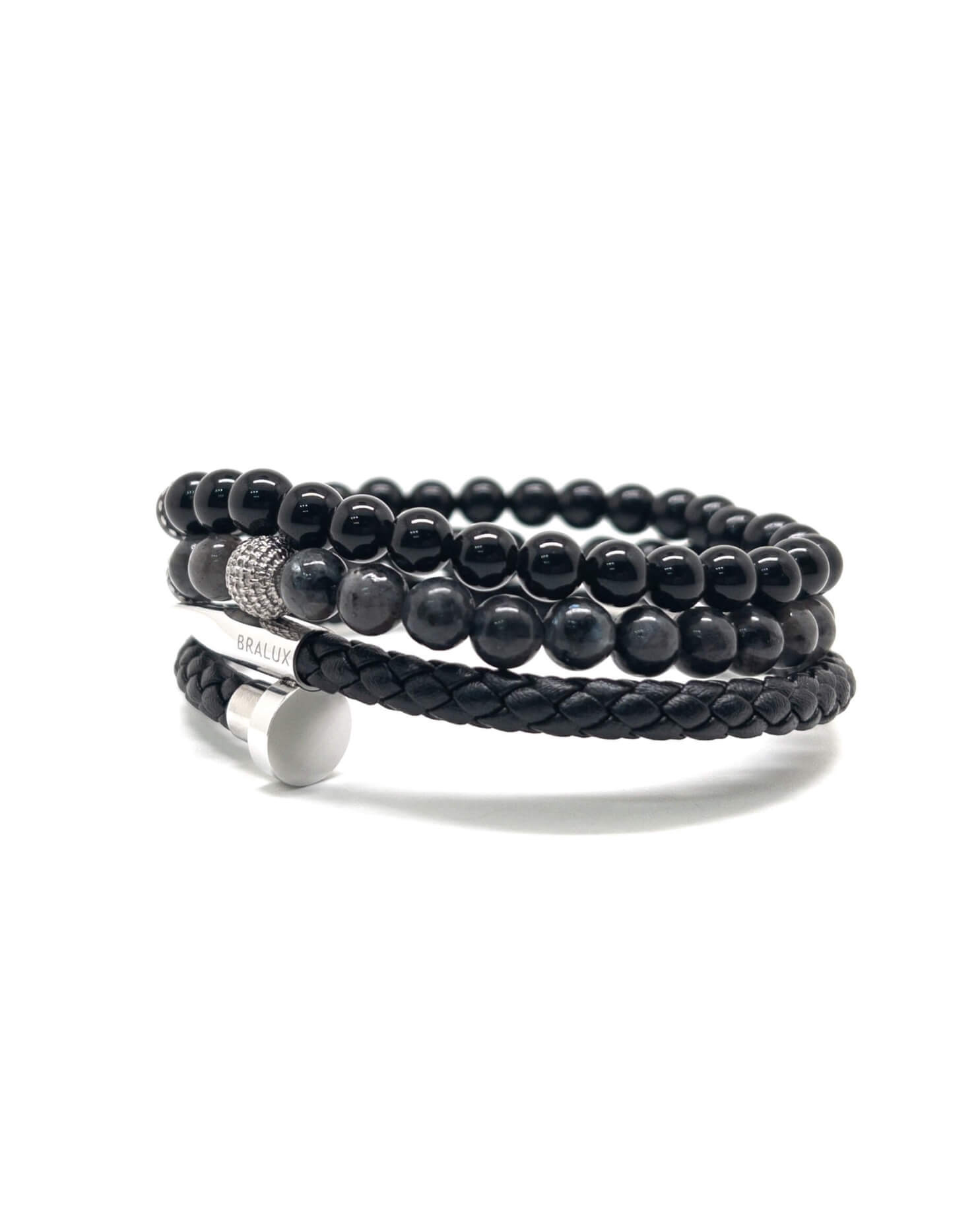 Nail Obsidian Stack – Silver