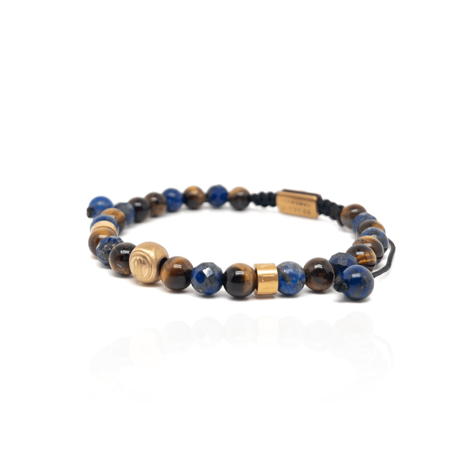 Lapis Lazuli and Brown Tiger Eye Signature Bracelet