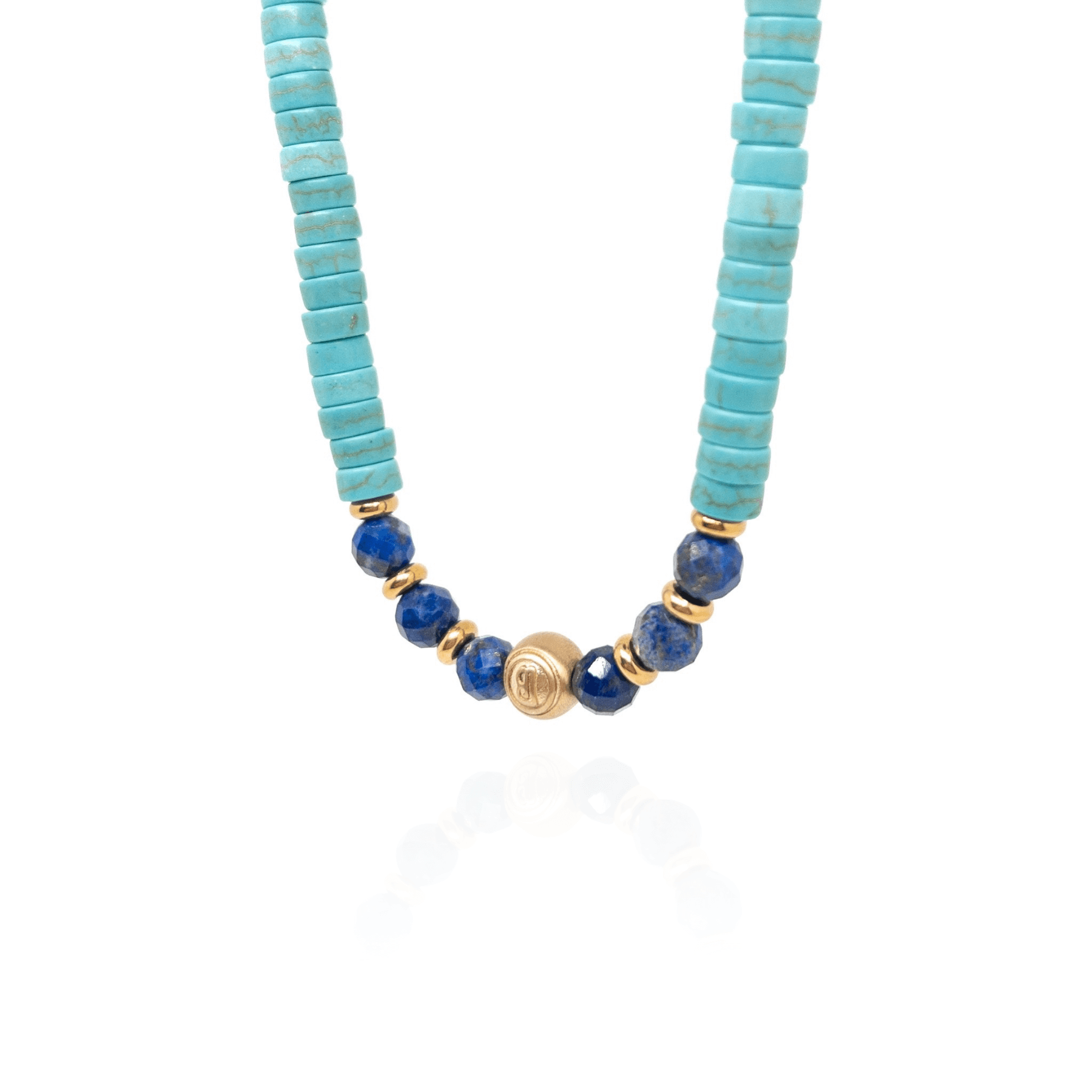 Lapis Lazuli and Turquoise Heishi Necklace