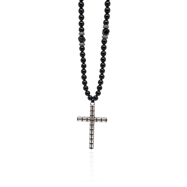 Obsidian Vintage Necklace – Silver Main image