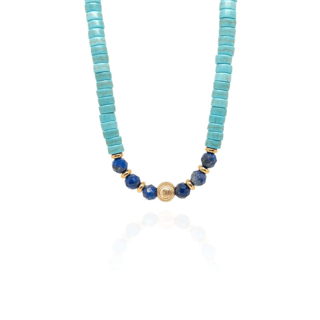 Lapis Lazuli and Turquoise Heishi Necklace Main image