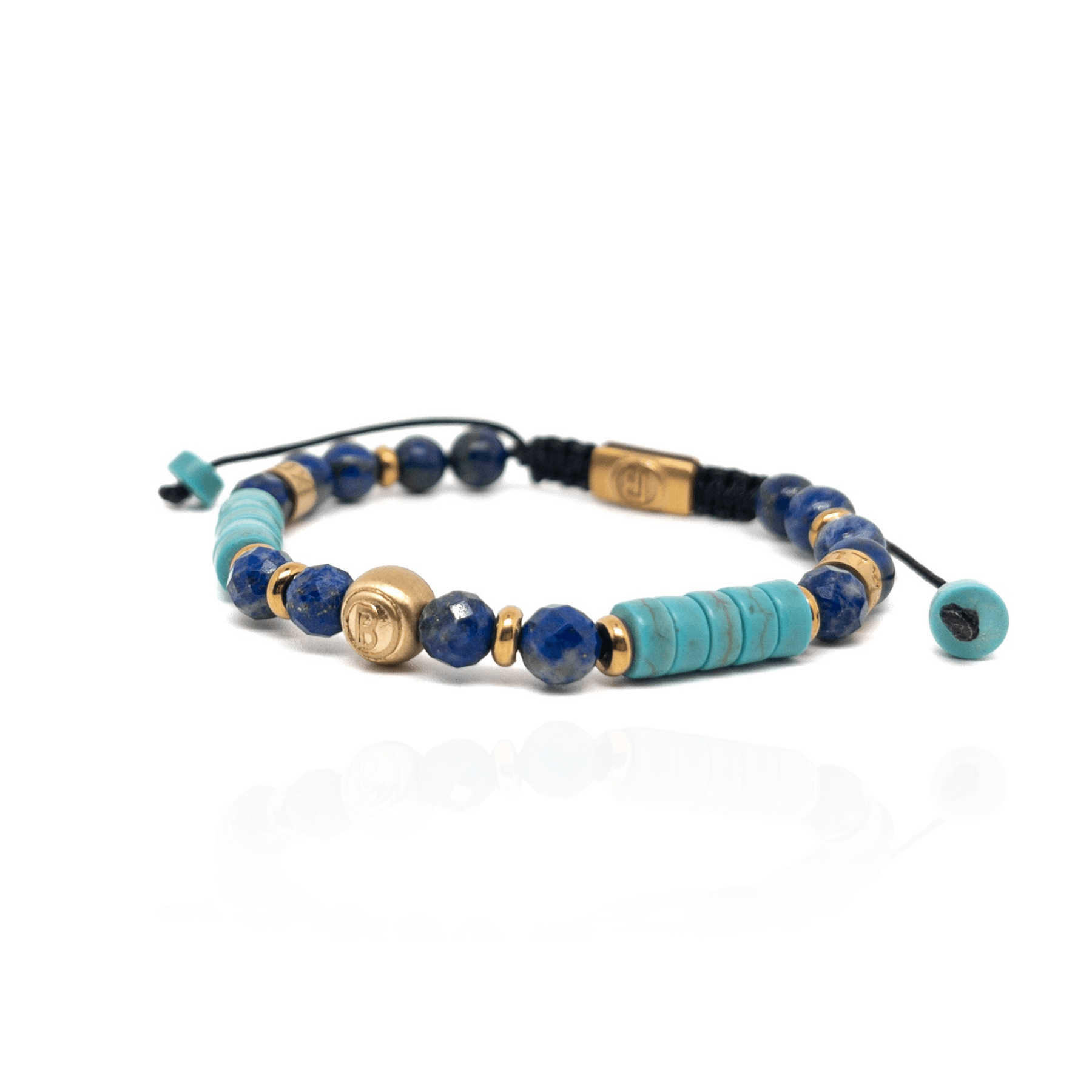Lapis Lazuli and Turquoise Heishi Bracelet