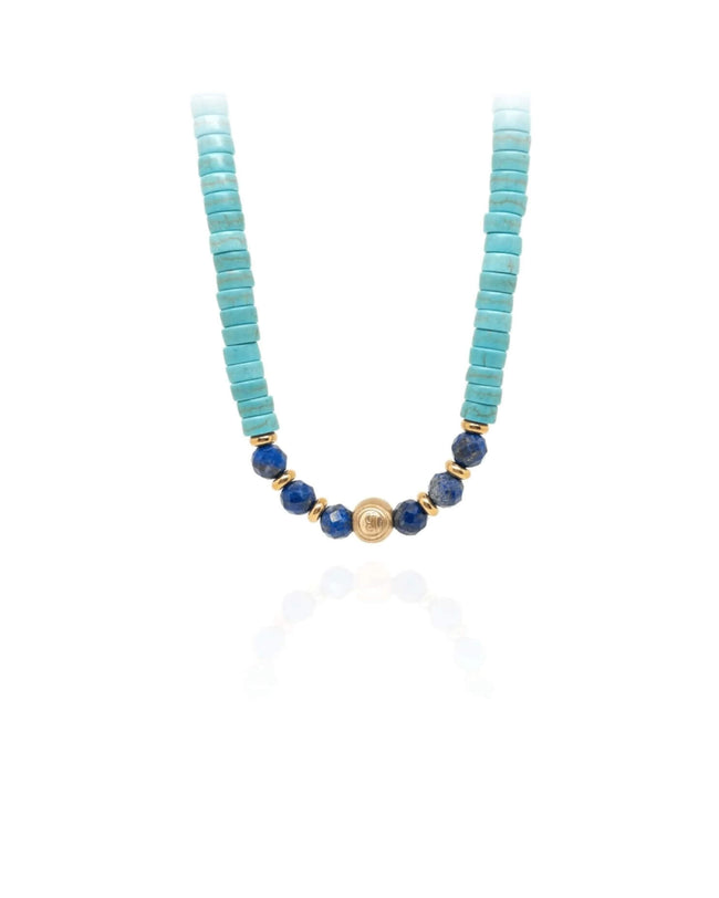 Lapis Lazuli and Turquoise Heishi Necklace Main image