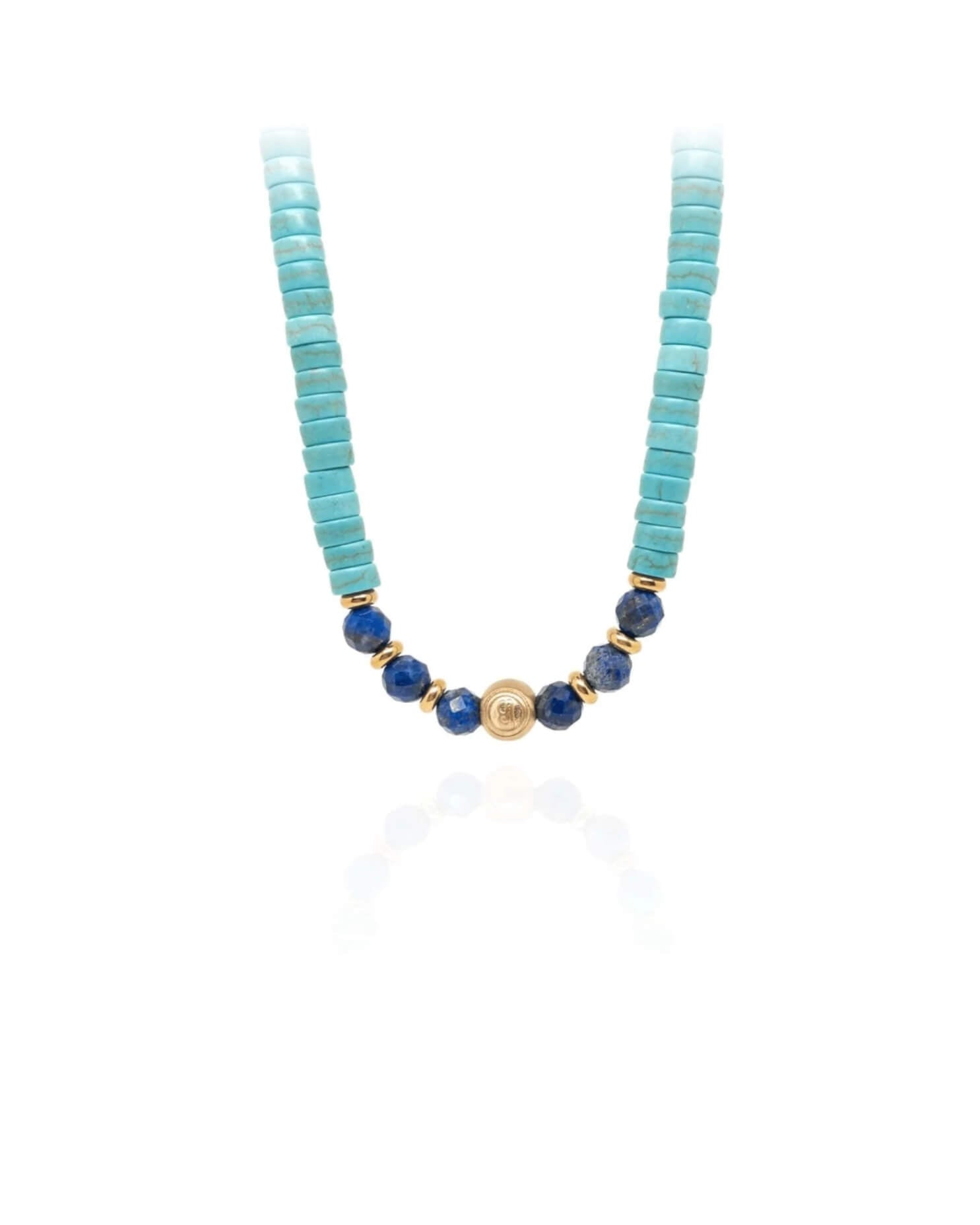 Lapis Lazuli and Turquoise Heishi Necklace