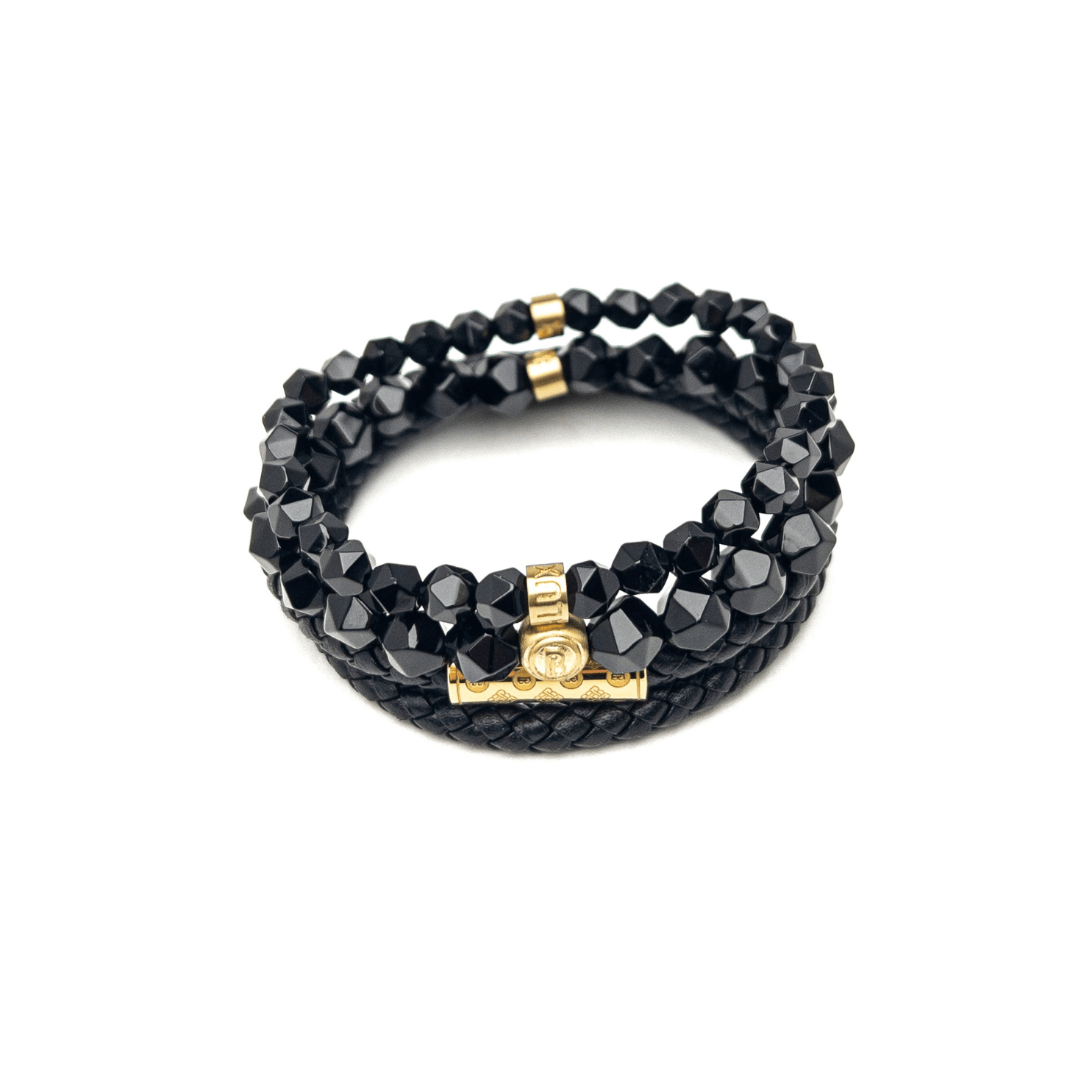 Black Monogram Stack – Gold