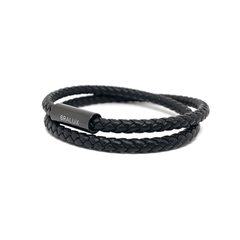 The Full Black Duo Leather Bracelet