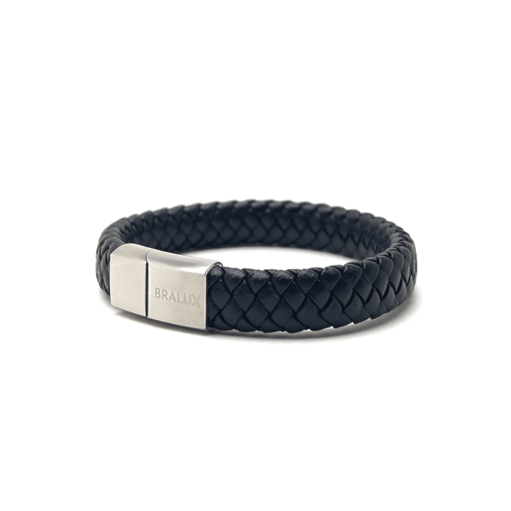 Black Bold Leather - Silver