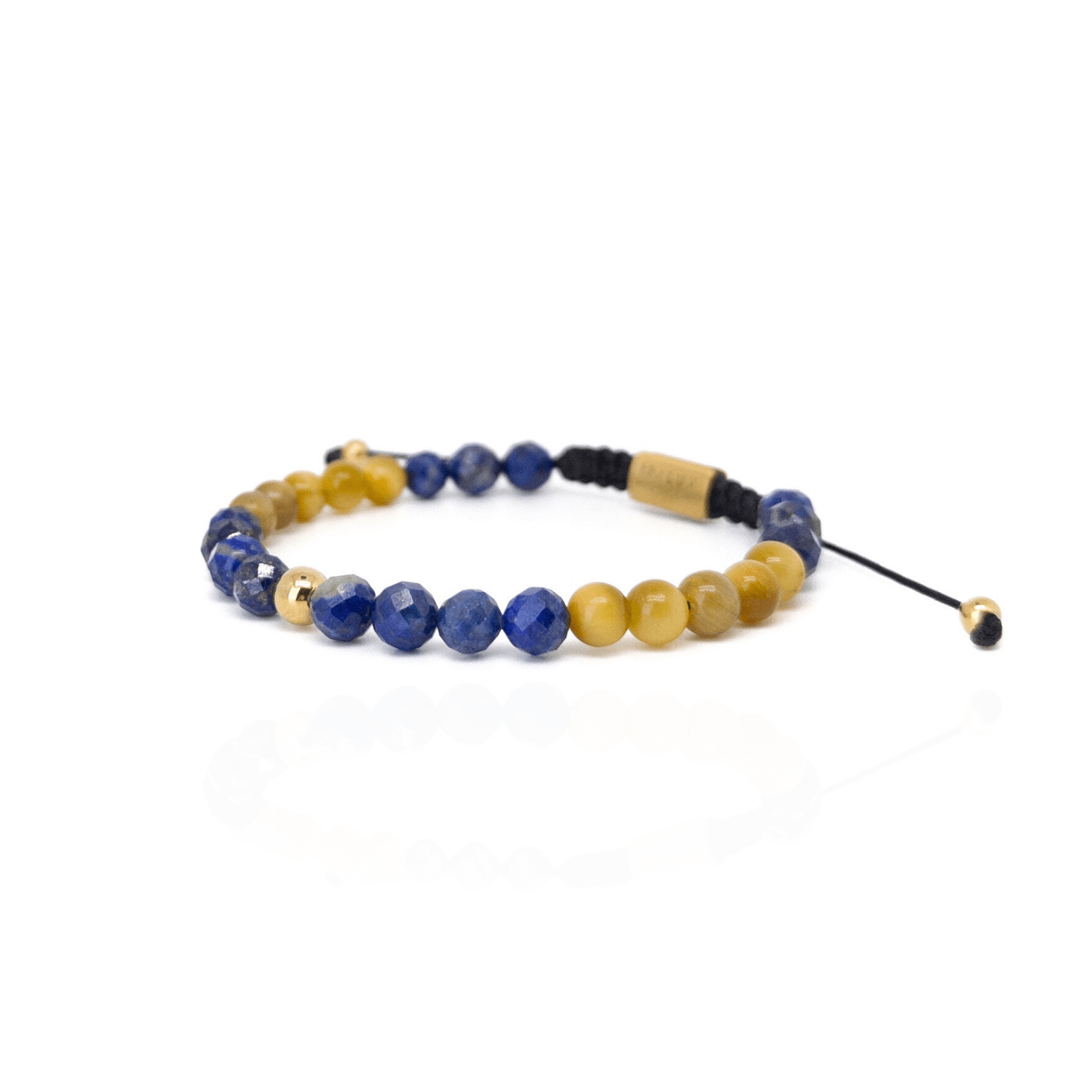 Lapis Lazuli Tiger Eye Bracelet – Gold
