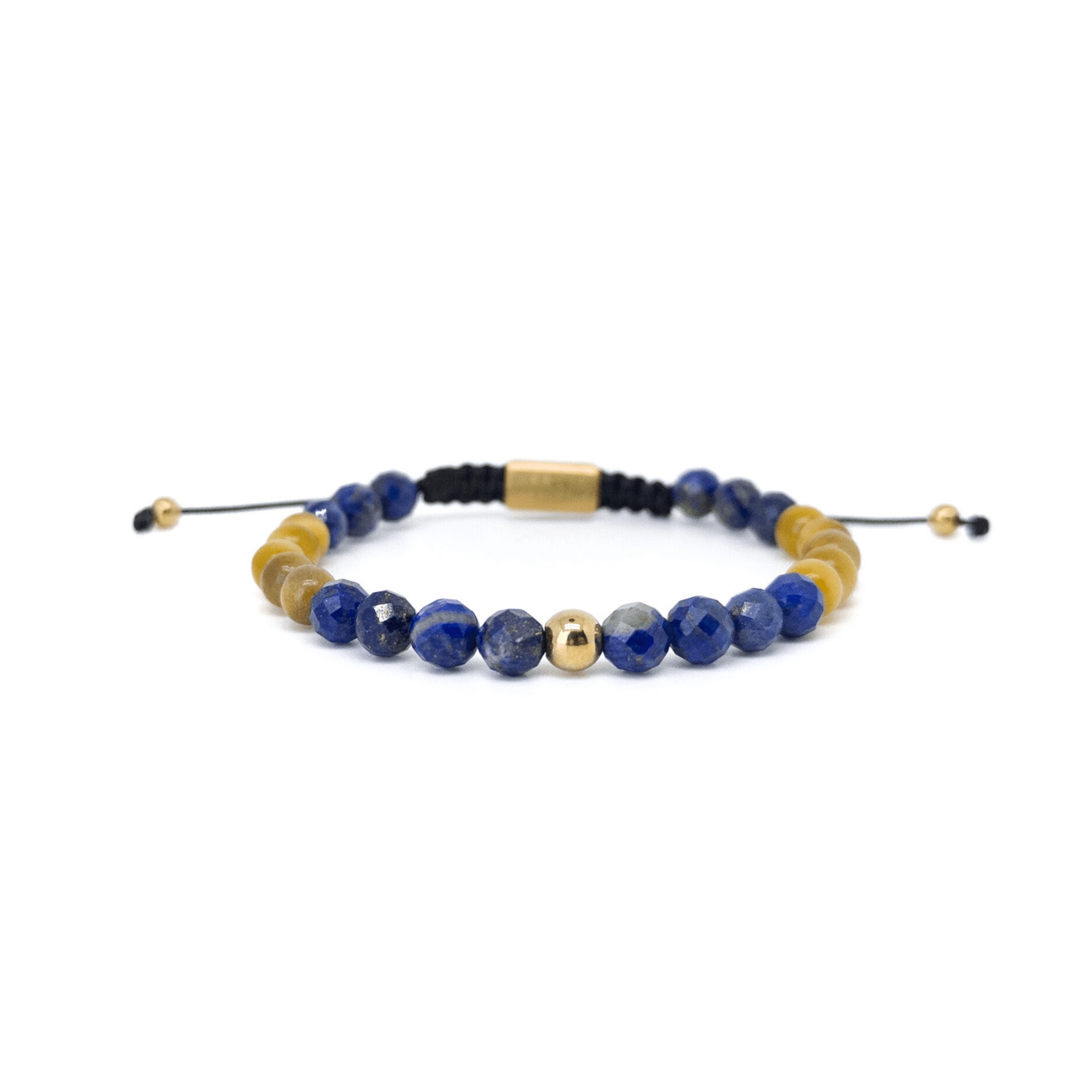 Lapis Lazuli Tiger Eye Bracelet – Gold