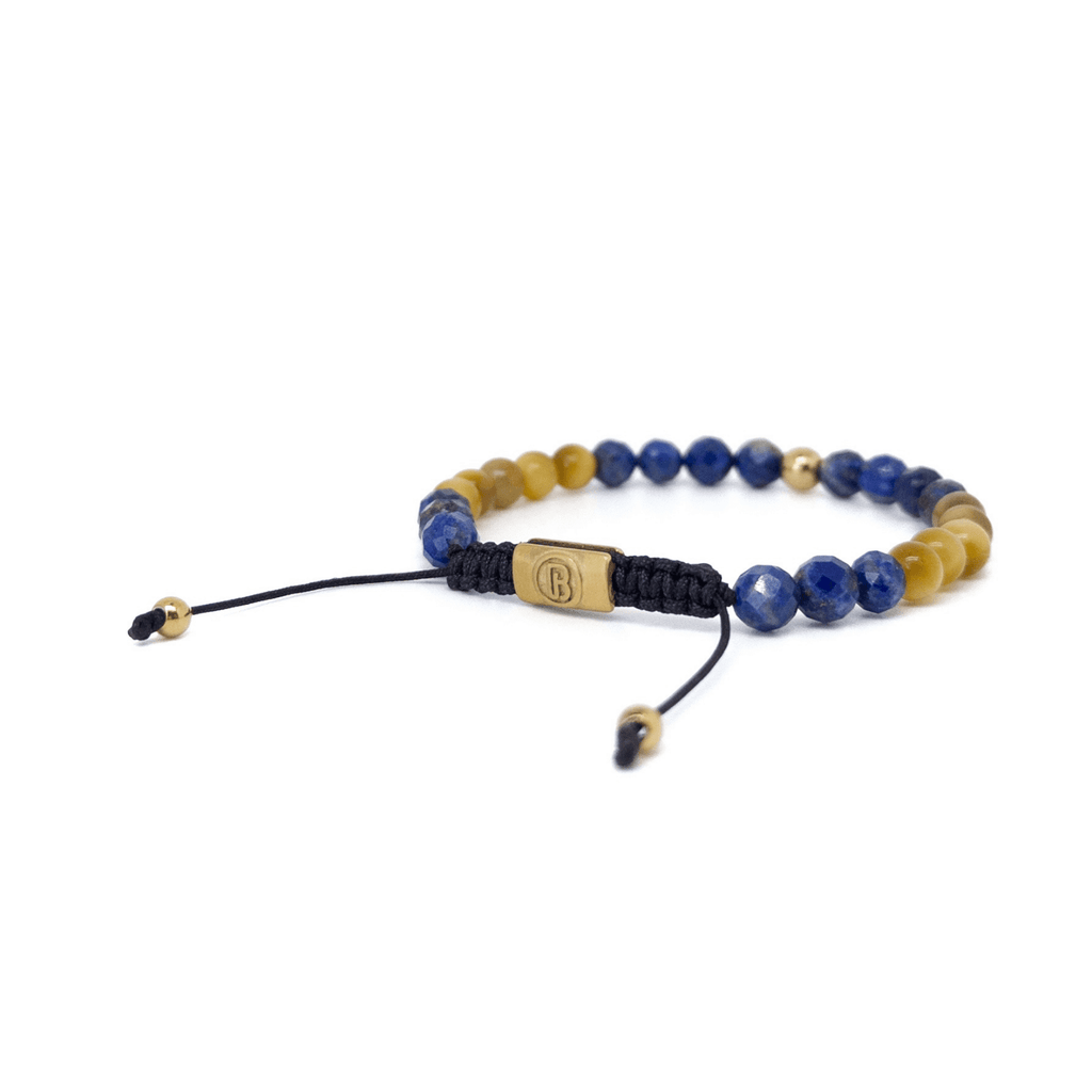 Lapis Lazuli Tiger Eye Bracelet – Gold
