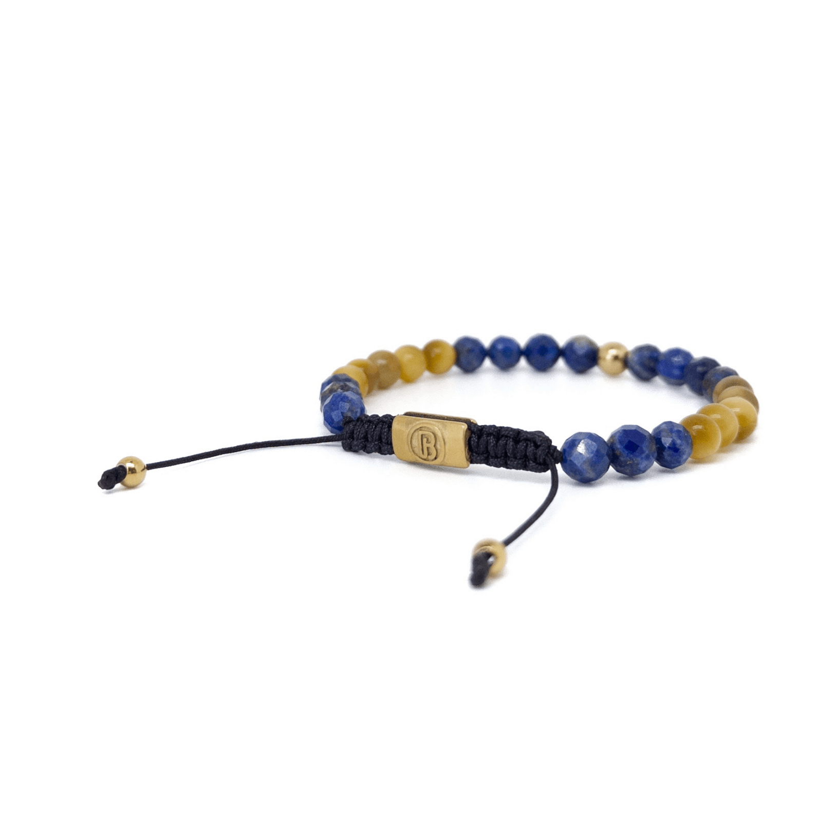 Lapis Lazuli Tiger Eye Bracelet – Gold