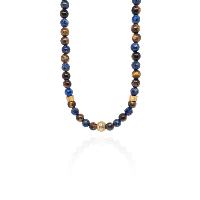 Lapis Lazuli and Brown Tiger Eye Signature Necklace Main image