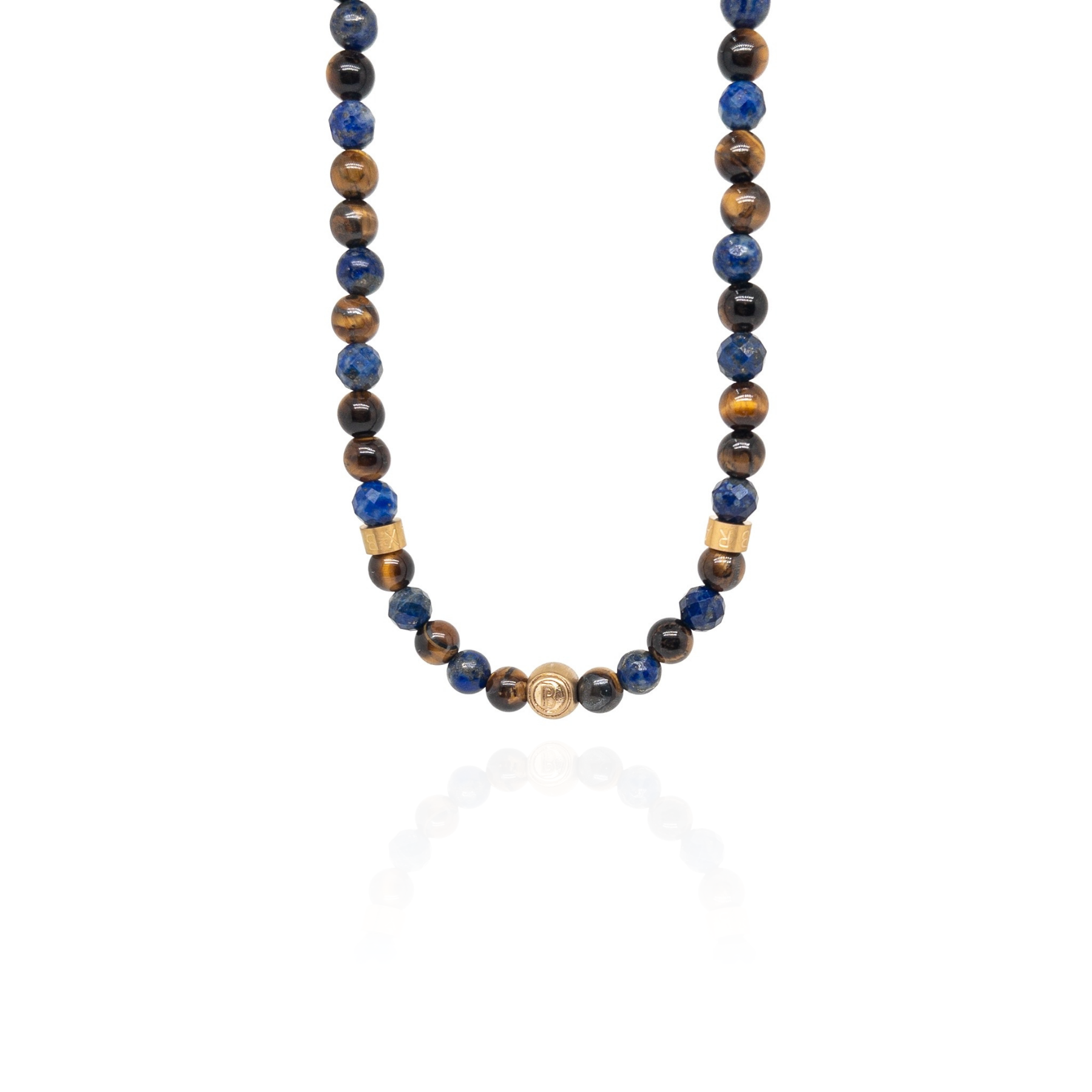 Lapis Lazuli and Brown Tiger Eye Signature Necklace
