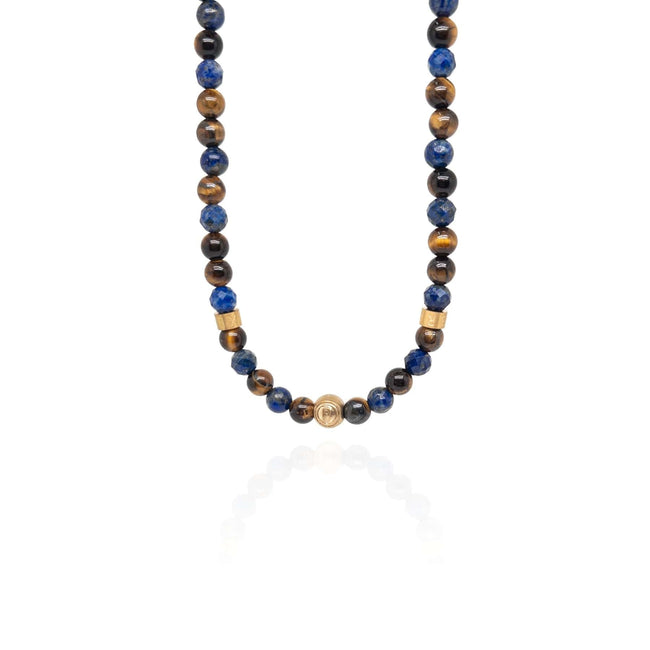 Lapis Lazuli and Brown Tiger Eye Signature Necklace Main image