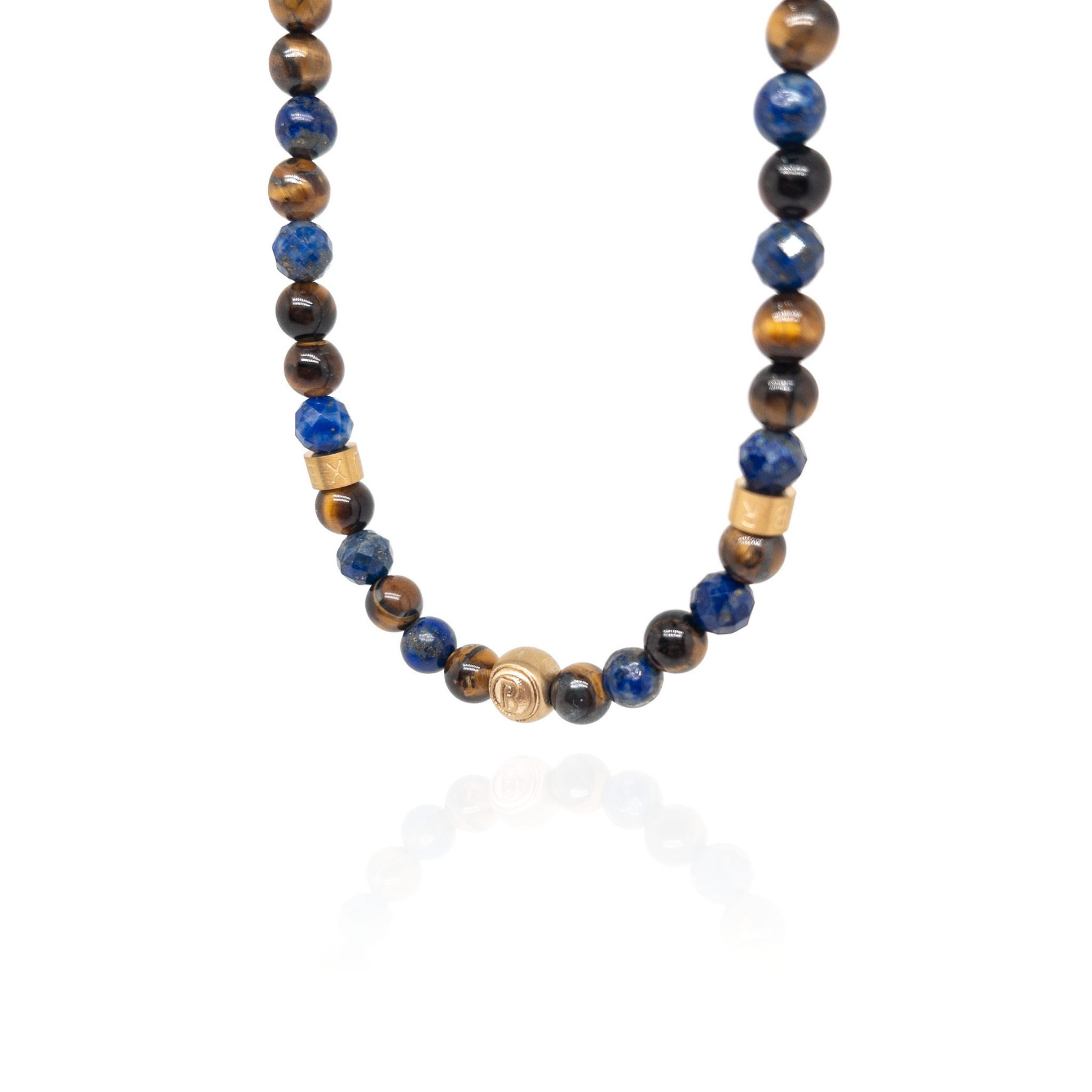 Lapis Lazuli and Brown Tiger Eye Signature Necklace