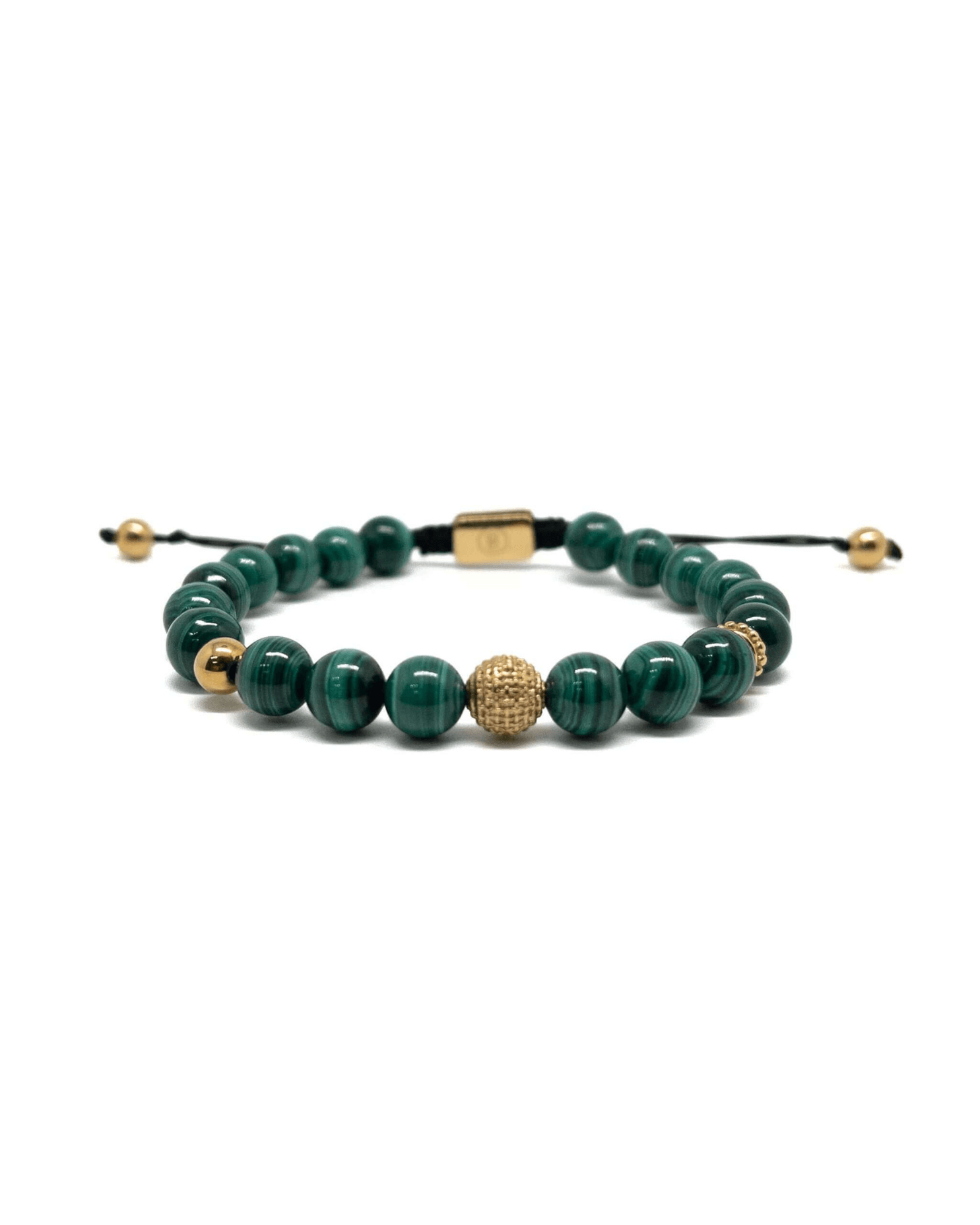 Malachite Thread Bracelet – Gold