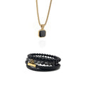 Duo Leather Onyx Square Set