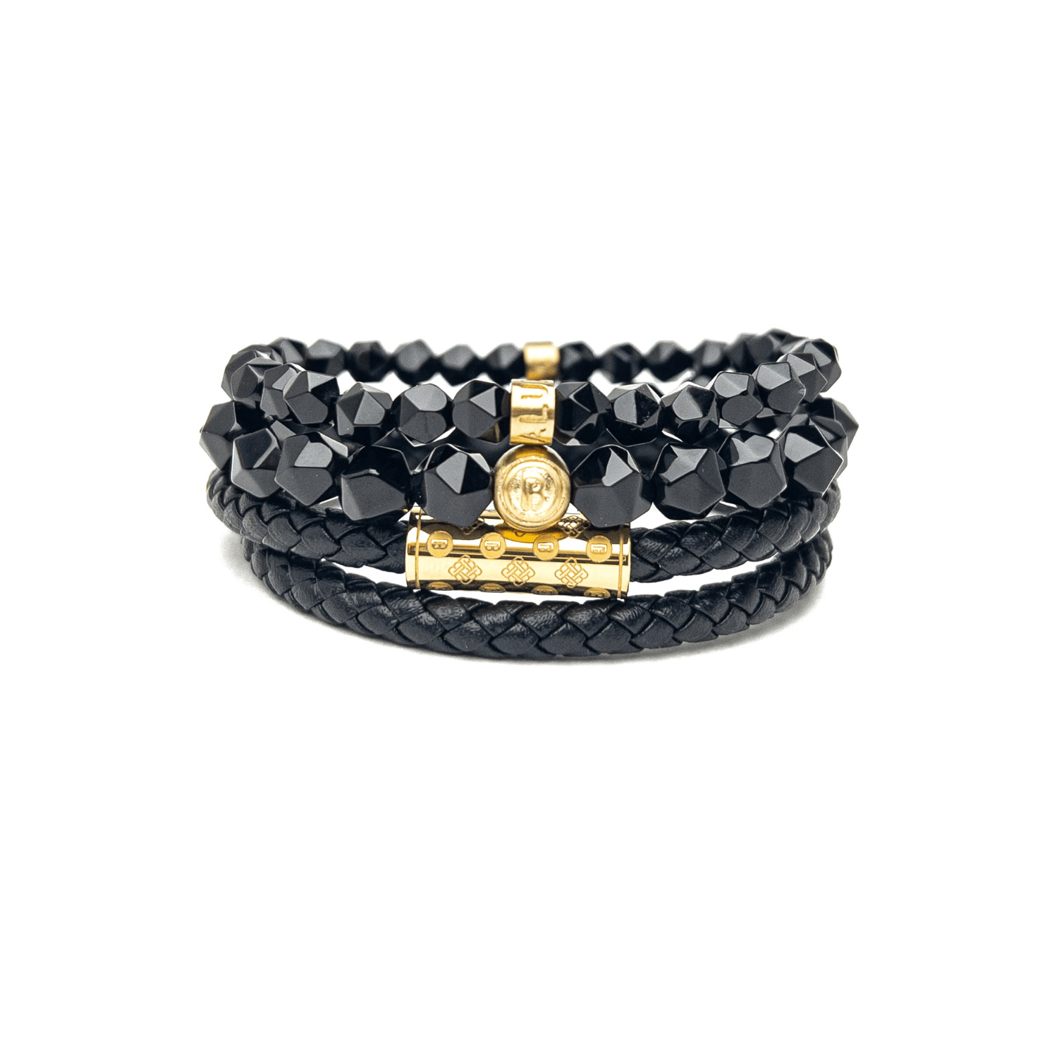 Black Monogram Stack – Gold