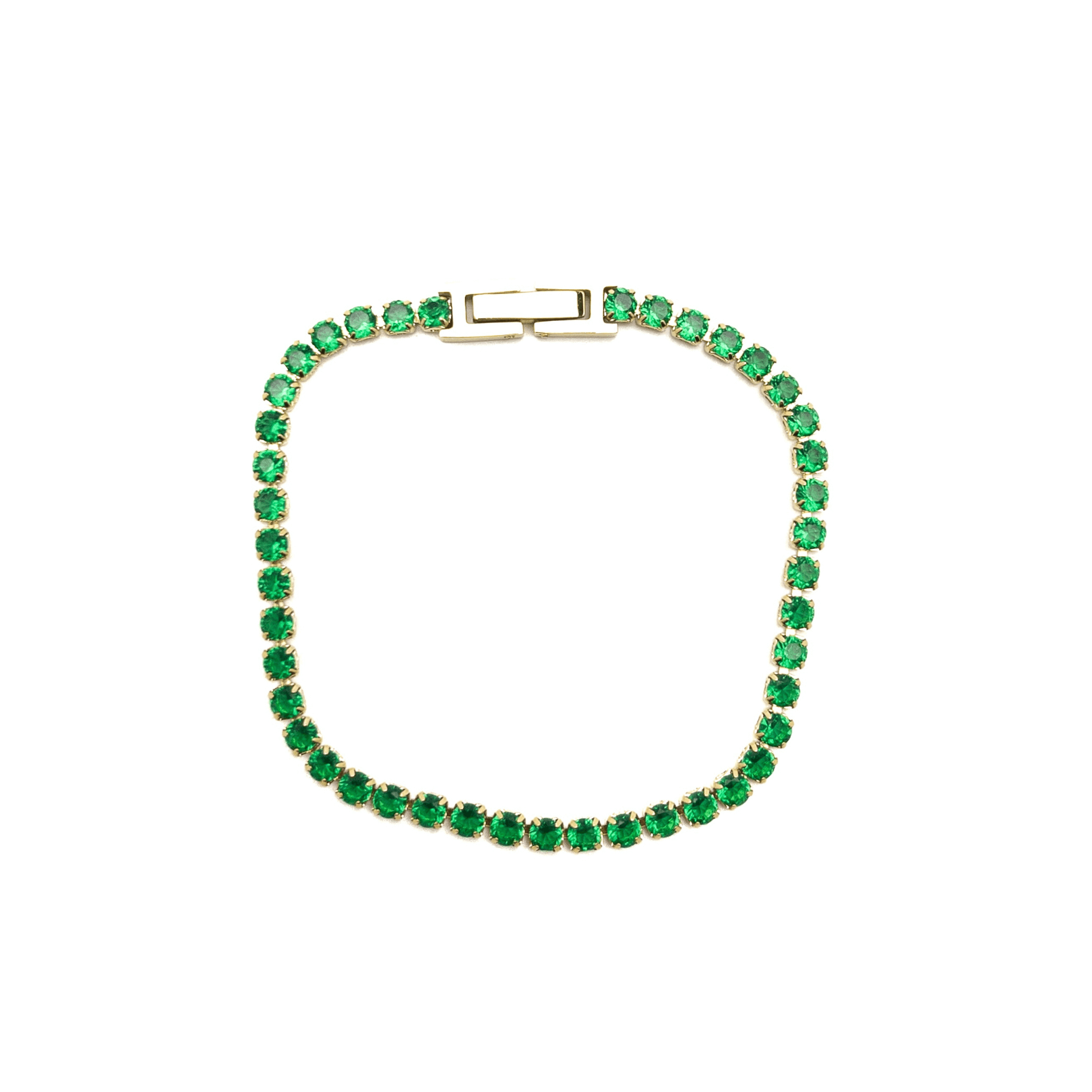 Green Zircon Tennis Bracelet – Gold
