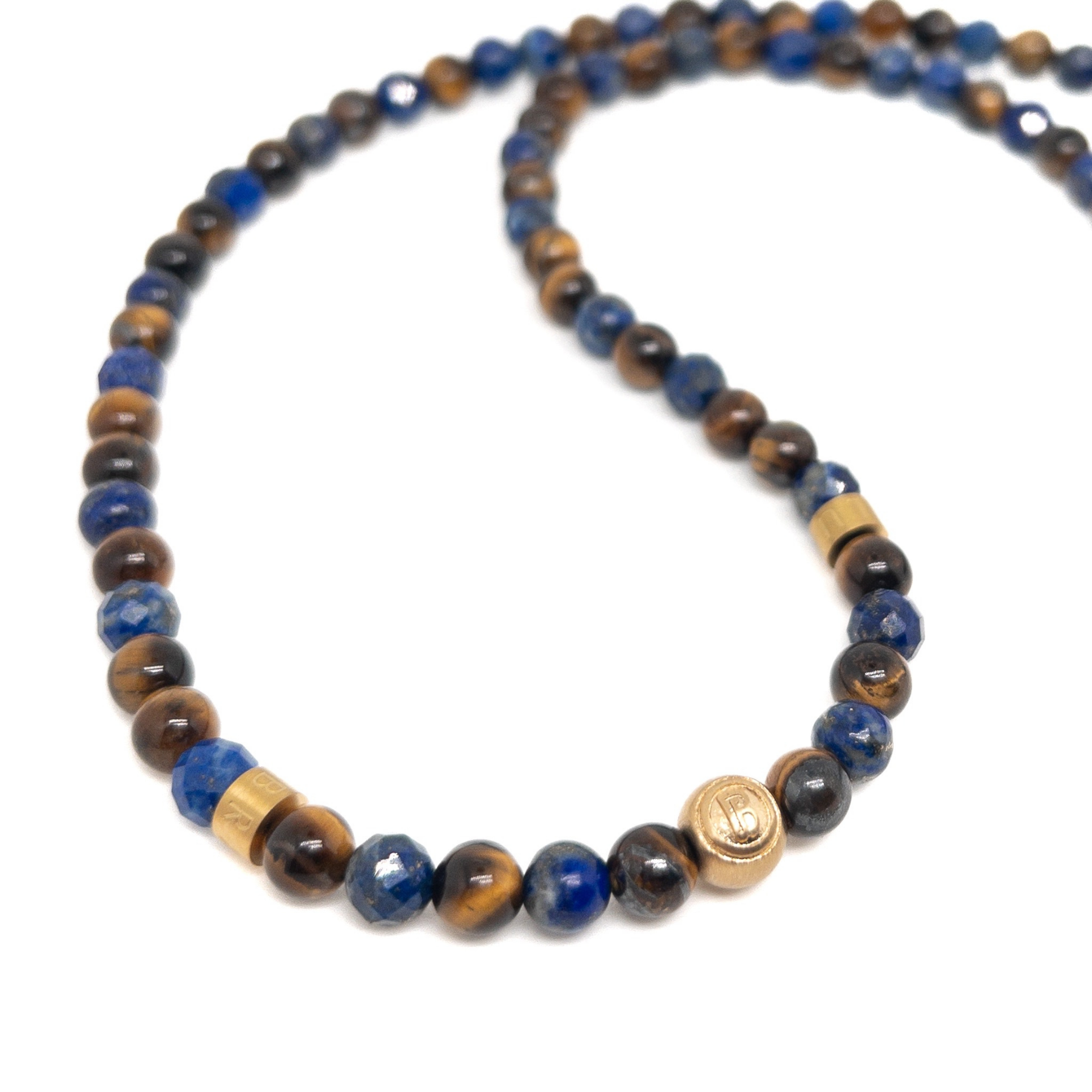 Lapis Lazuli and Brown Tiger Eye Signature Necklace