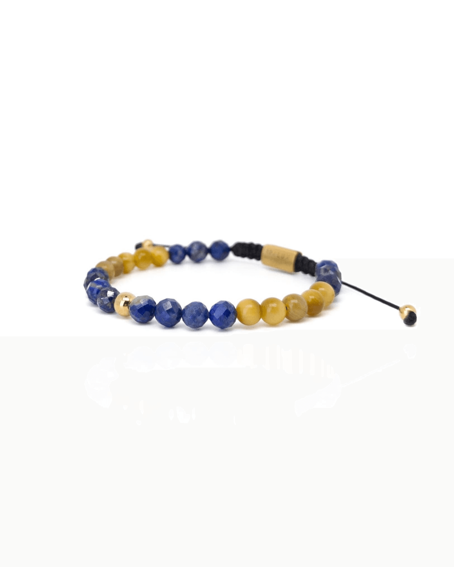 Lapis Lazuli Tiger Eye Bracelet – Gold