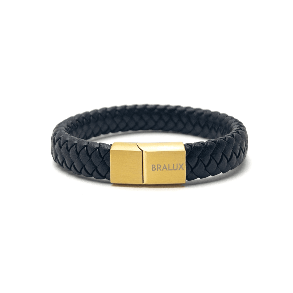 Black Bold Leather - Gold