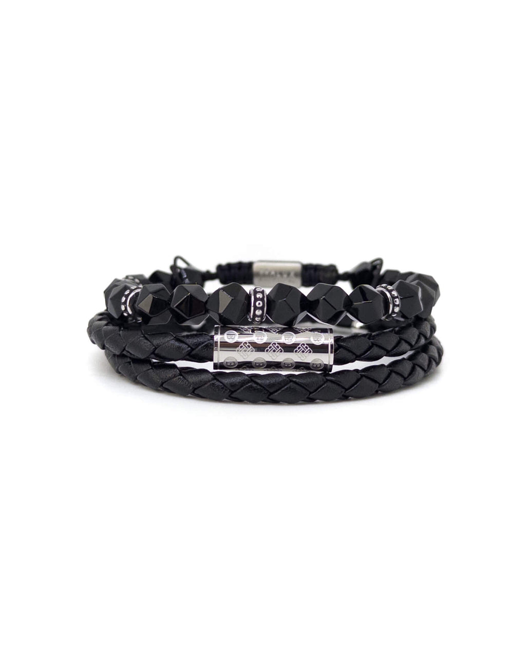 Agate Monogram Stack - Silver