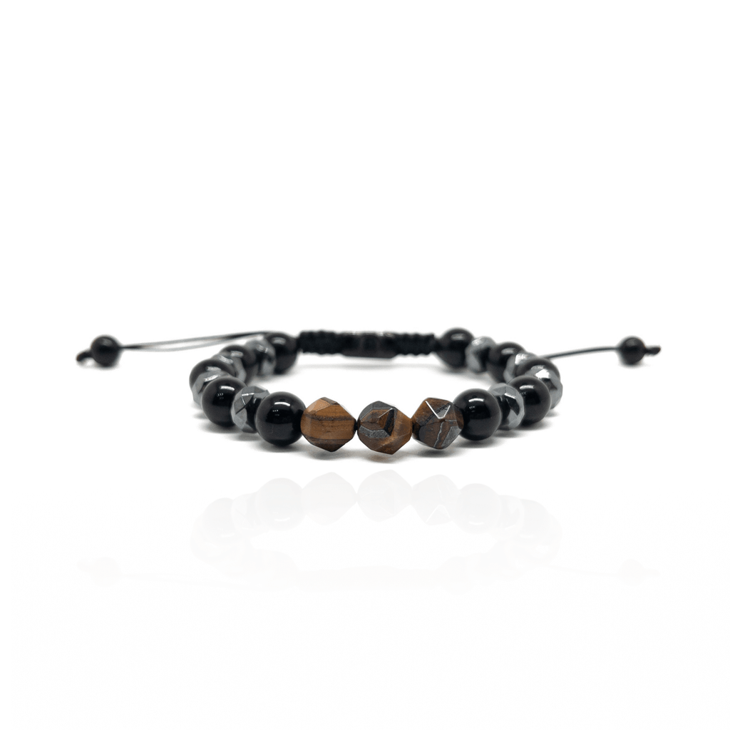 Obsidian & Tiger Eye Bracelet – Silver