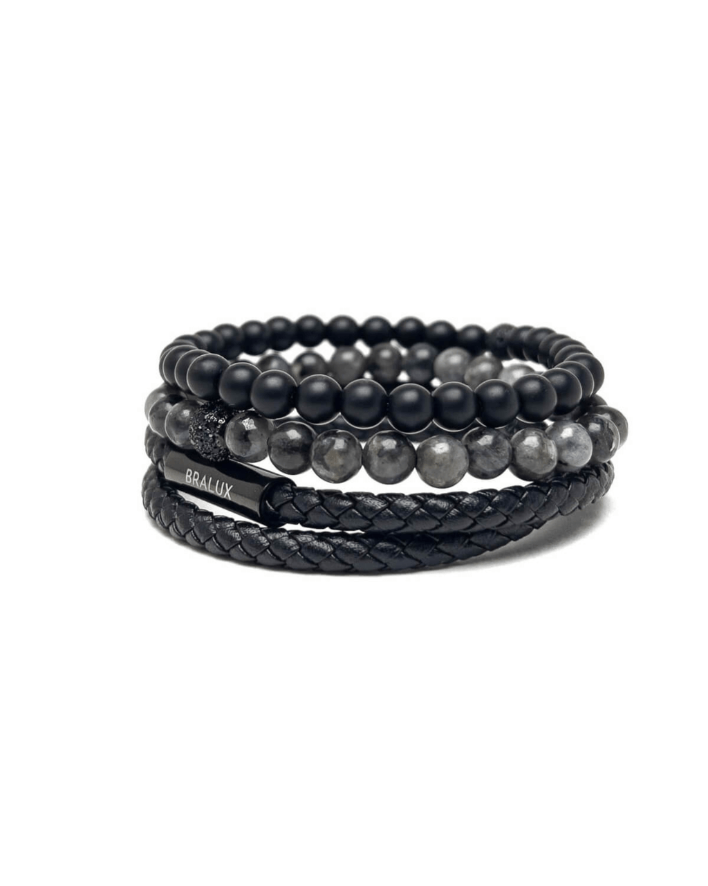 Duo Black Leather Stack – Black SS