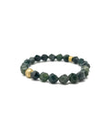 Faceted Moss Agate Signature – Gold