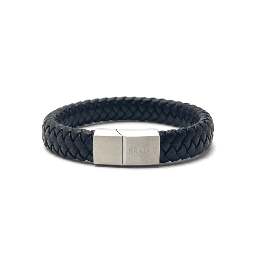 Black Bold Leather - Silver