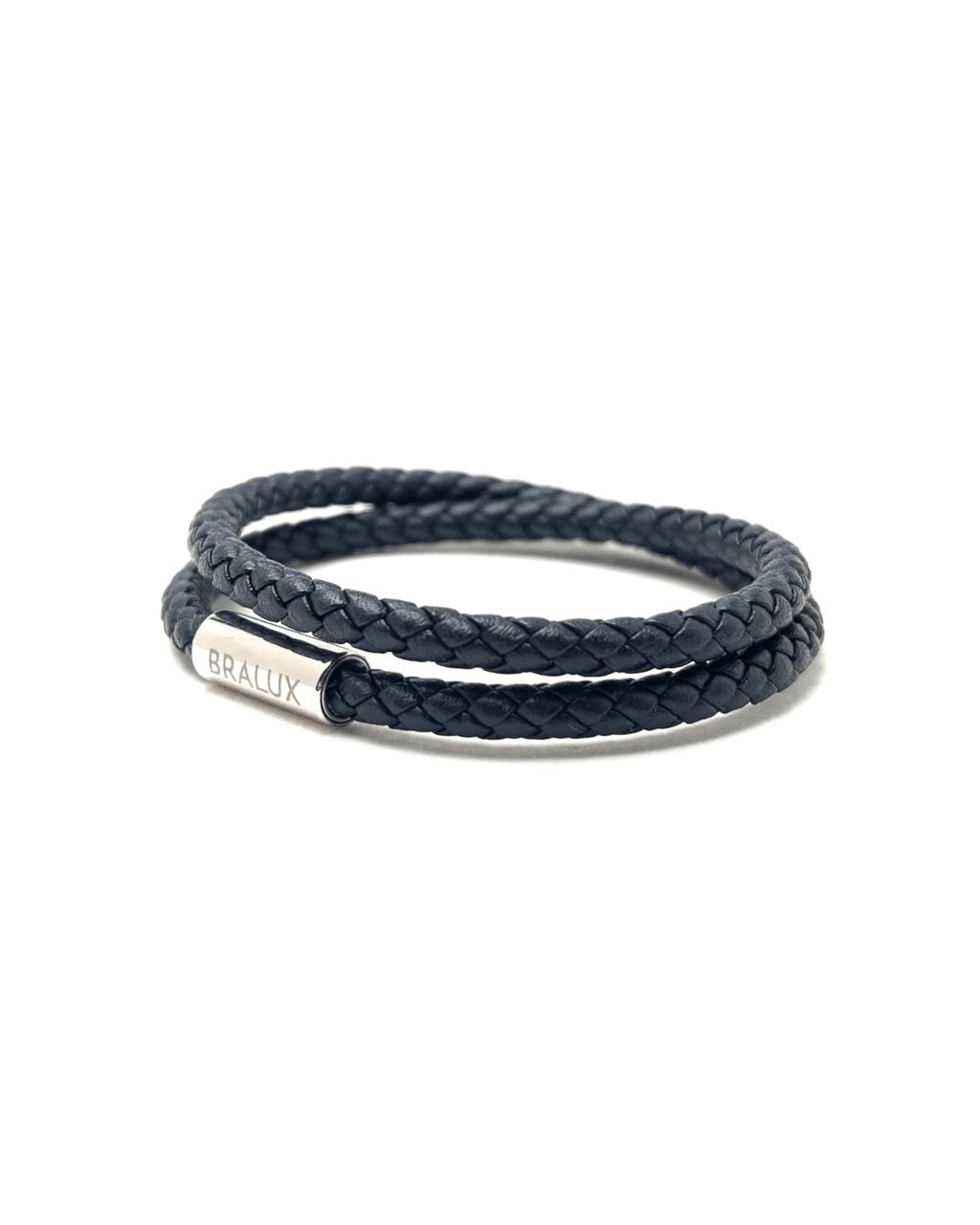 Duo Navy Leather – Silver
