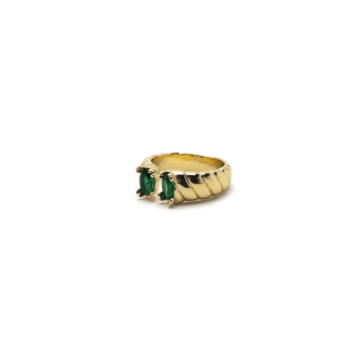Green Zircon Ring – Gold