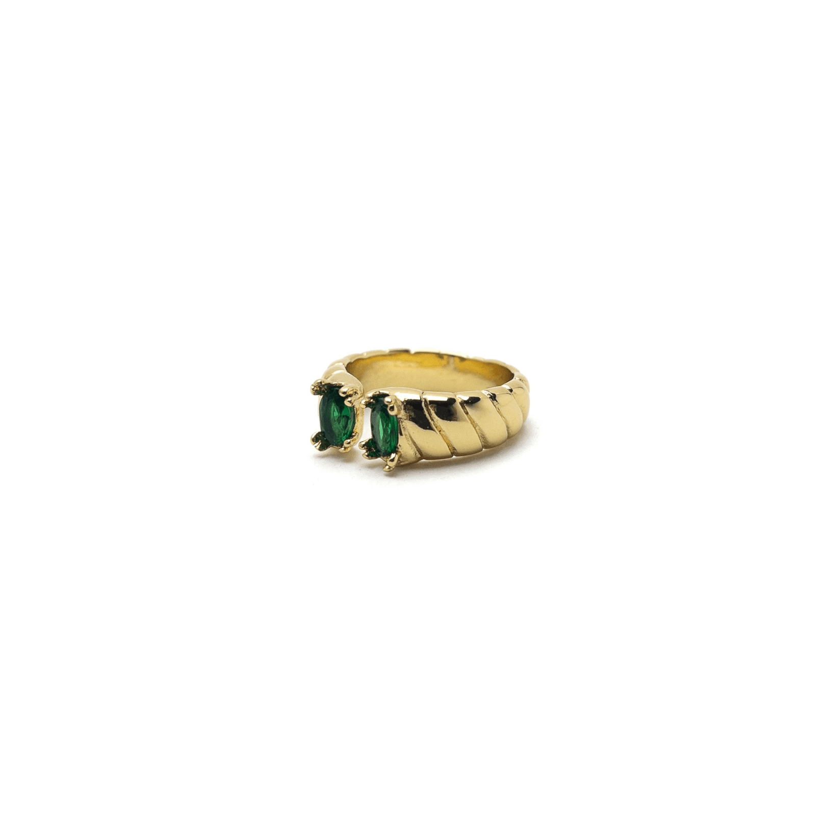 Green Zircon Ring – Gold