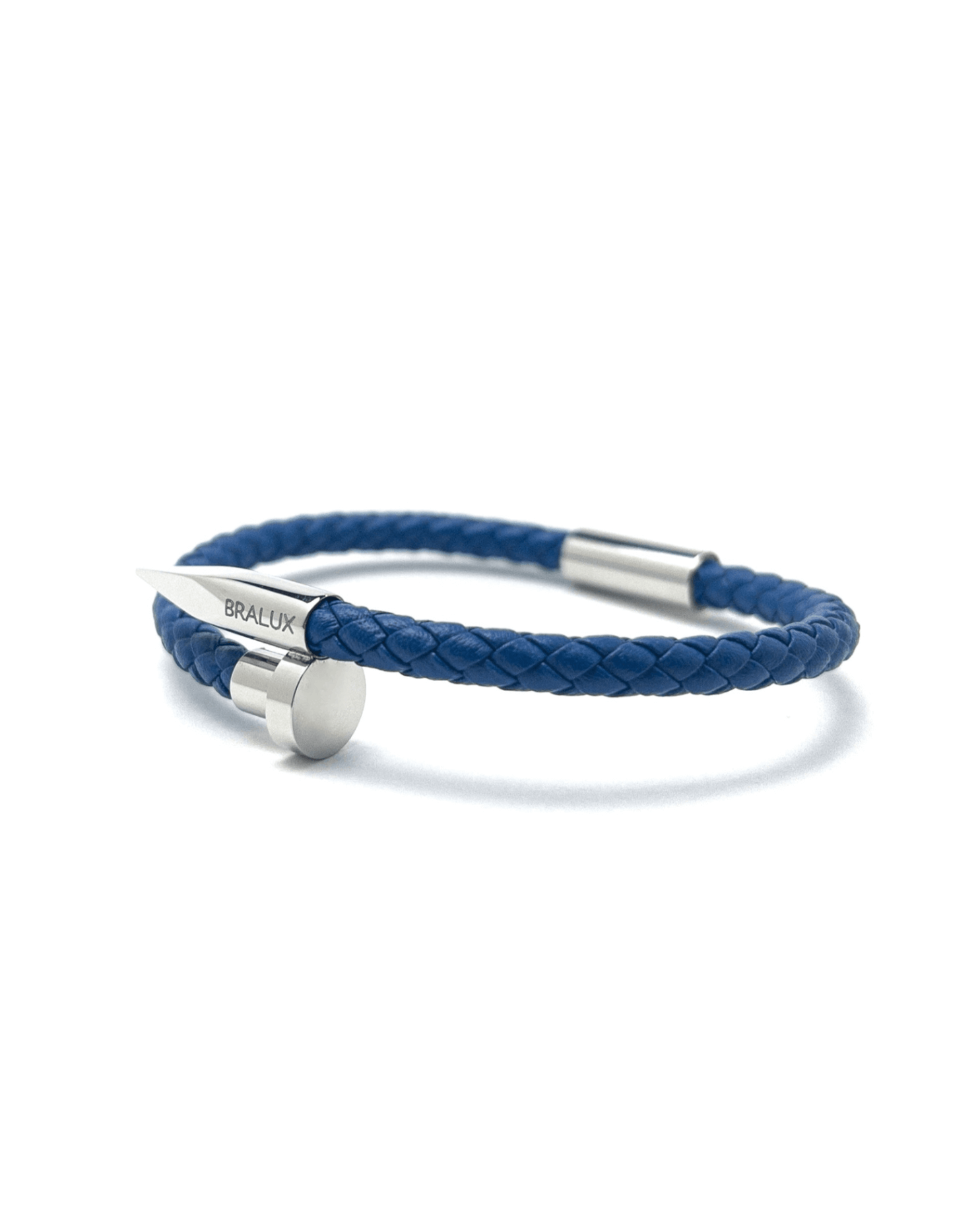 Dark Blue Nail – Silver