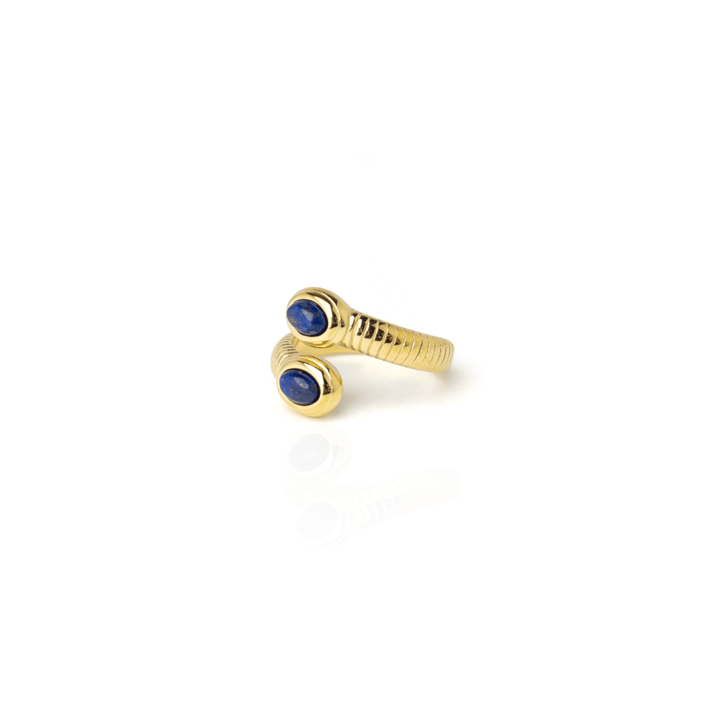 Gold Plated Lapis Lazuli Ring