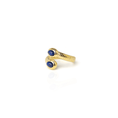 Gold Plated Lapis Lazuli Ring