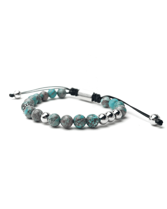 Bracelet en fil de sédiment vert – Argent Image principale du produit