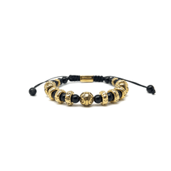 Gold Plated Vintage Spacers CYL Thread Bracelet