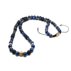 Collier en lapis-lazuli volcanique - or