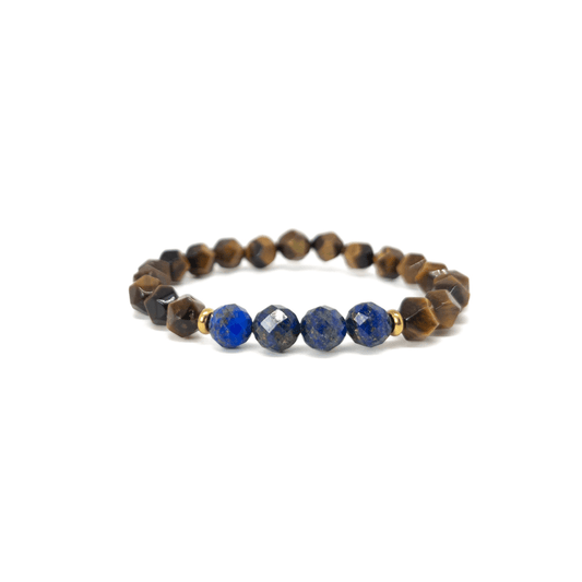 The Faceted Tiger eye and Lapis Lazuli Stones