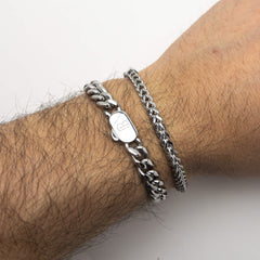 Silver Plated Franco Chain Bracelet