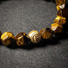 Faceted Brown Tiger Eye Gold Plated Signature