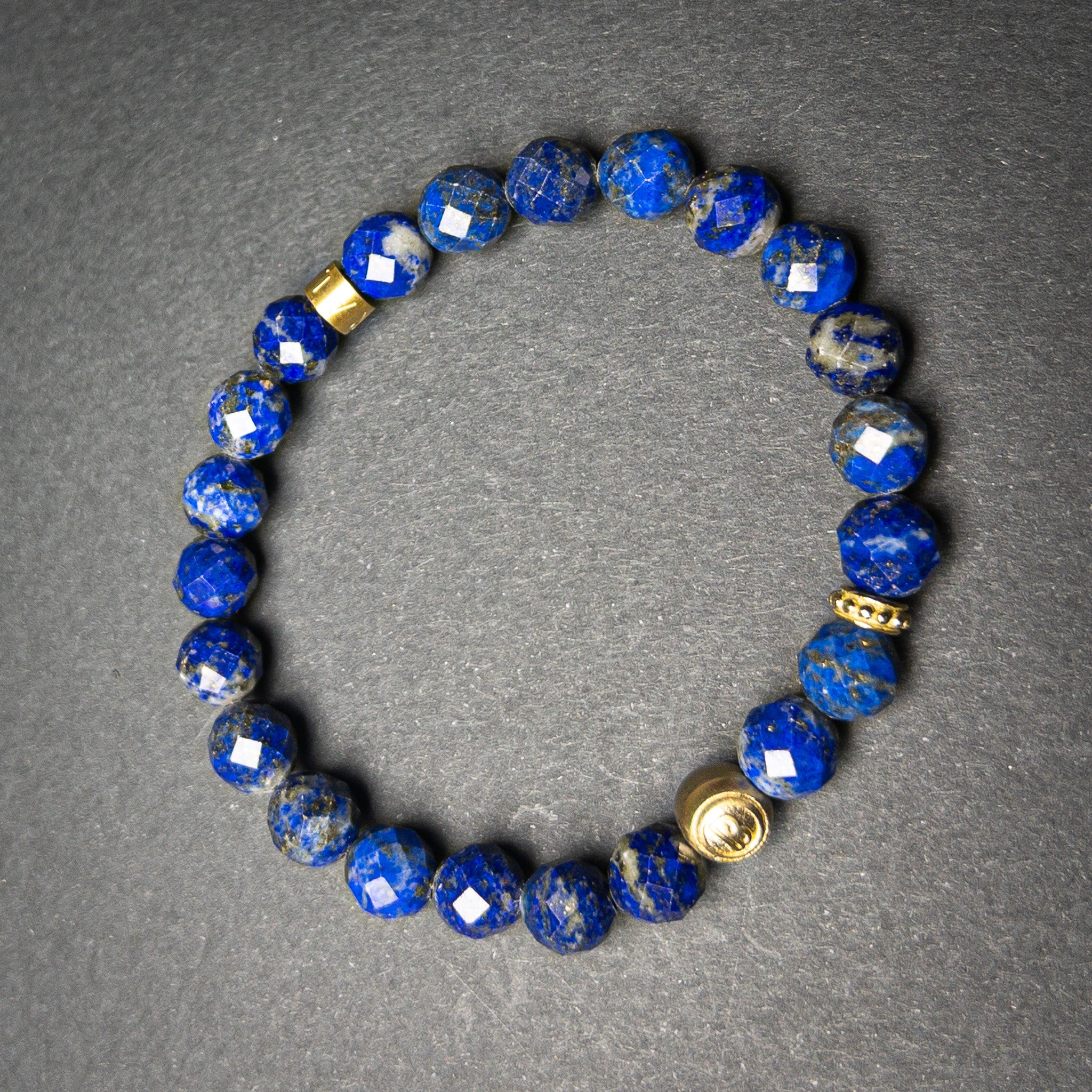 Faceted Lapis Signature – Gold