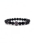 Black Agate Cylinder Bracelet