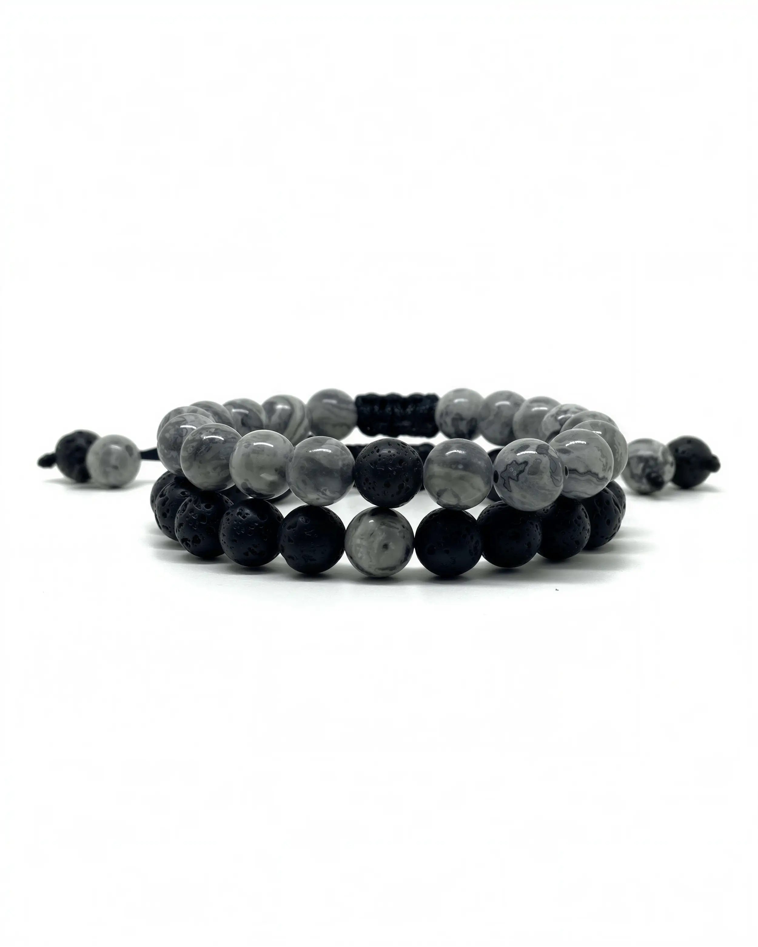 Black Grey Thread Bracelet