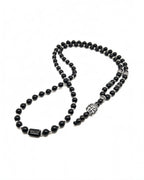 Collier en obsidienne à tête de Bouddha – Argent