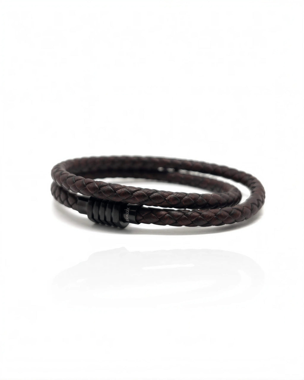 Cuir Duo marron foncé – Noir